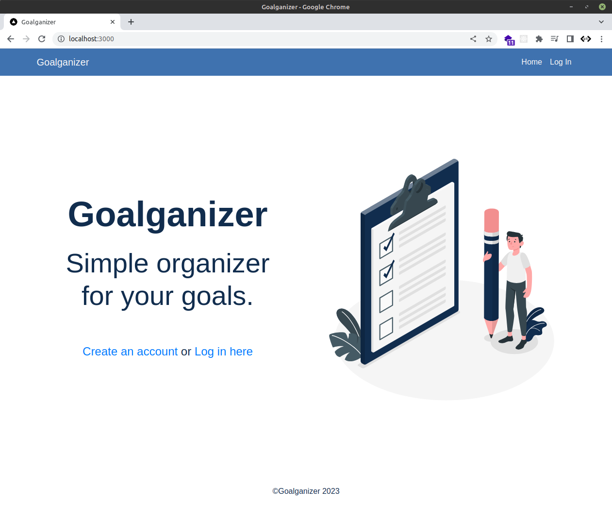 Goalganizer App