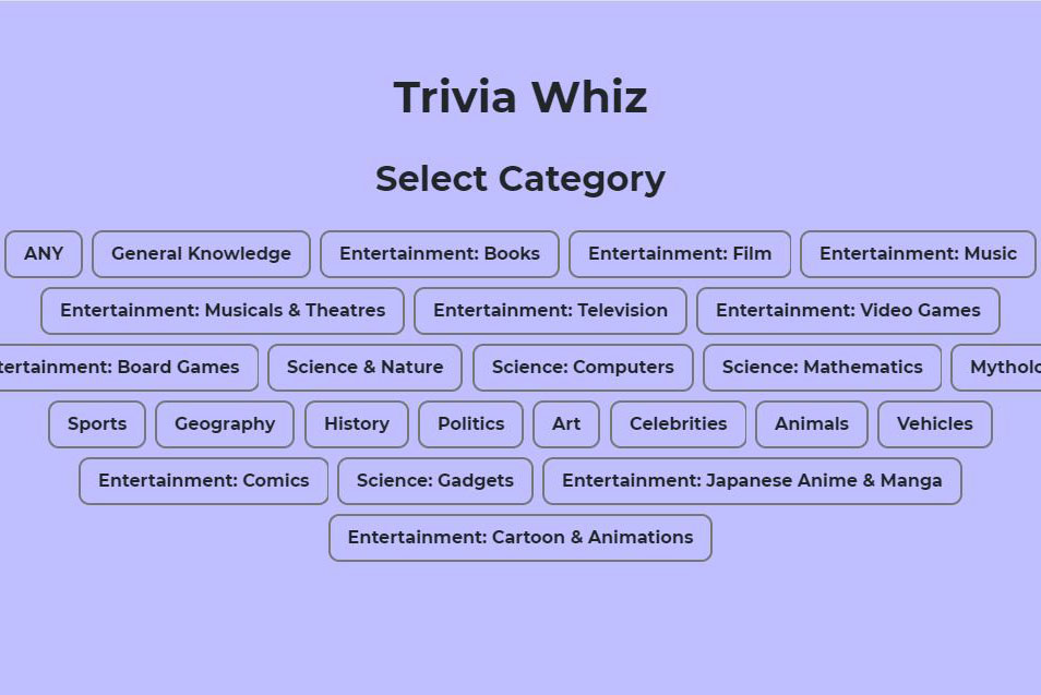 Trivia Whiz App